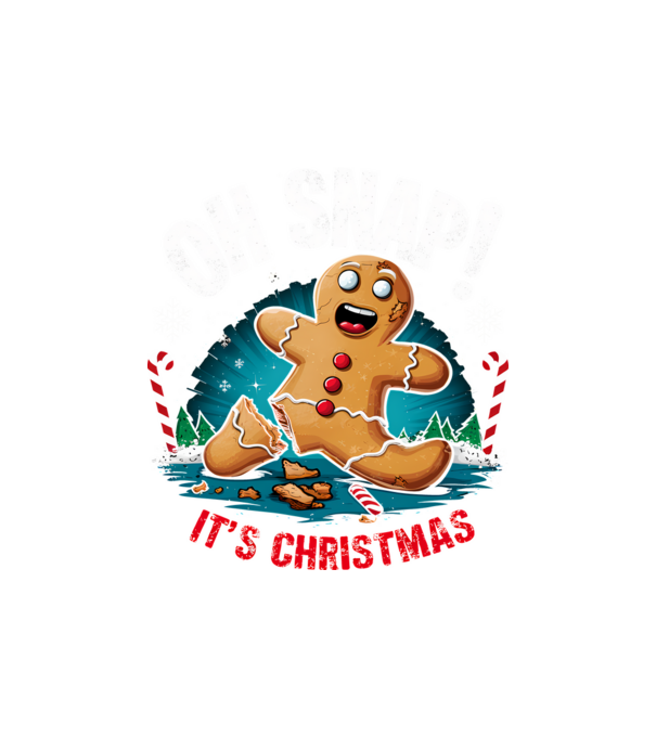 Oh snap! It's christmas Negru model nisipiu pe tricou