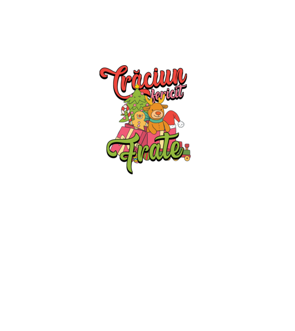 CRĂCIUN FERICIT FRATE / SORĂ model turcoaz pe tricou