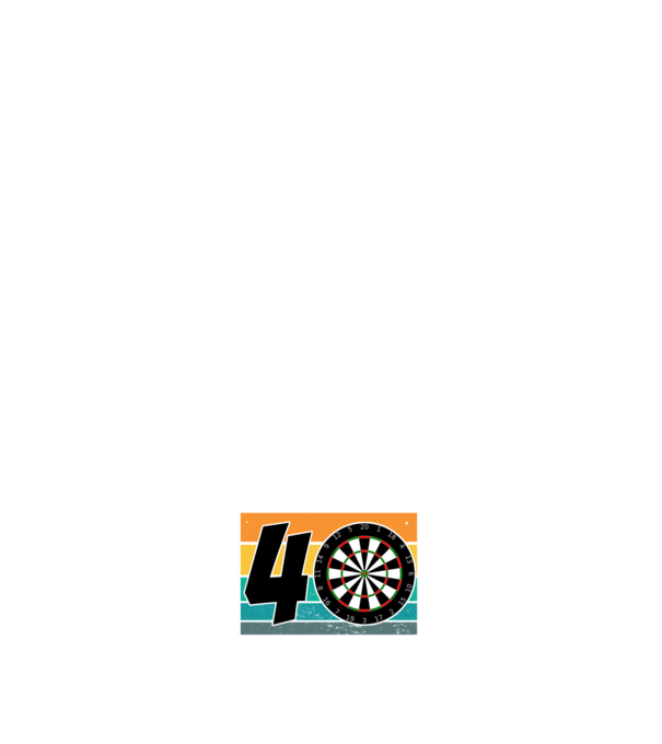 'I''m not 40 I''m double 20 darts birthday' model negru pe tricou