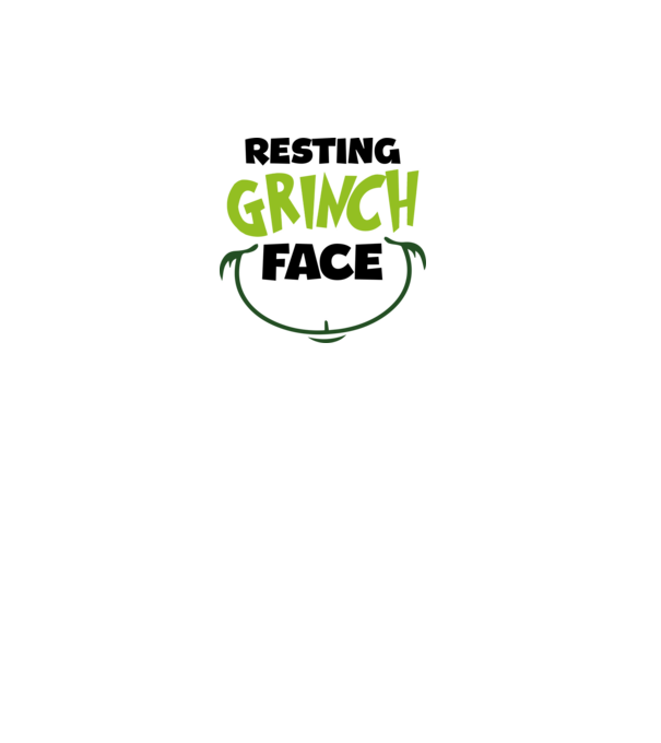 Resting Grinch face model alb pe tricou
