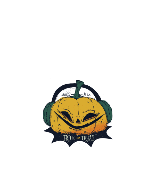 Dovleac Halloween model alb pe tricou