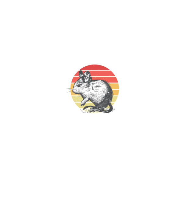 Retro Degu model negru pe tricou