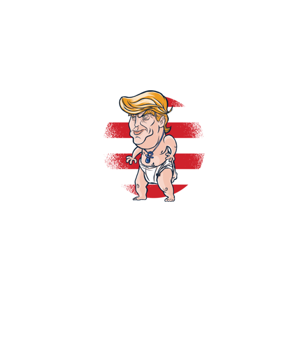 Trump Baby tricou amuzant model albastru jeanși pe tricou