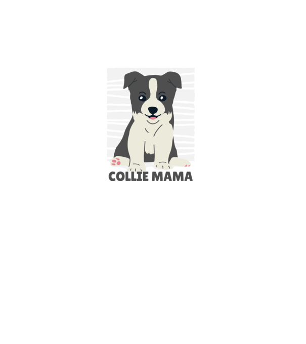 Border Collie Mamă model turcoaz pe tricou