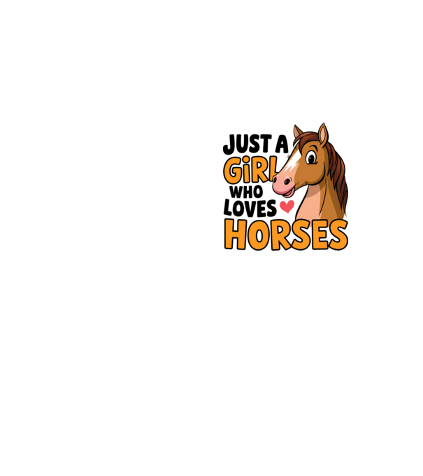 Just a girl who loves horses Alb model galben neon pe tricou