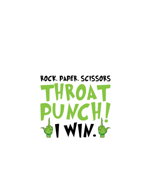 Rock paper scissors - Grinch model alb pe tricou