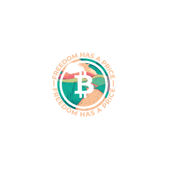 Libertatea are preț Bitcoin model negru pe tricou