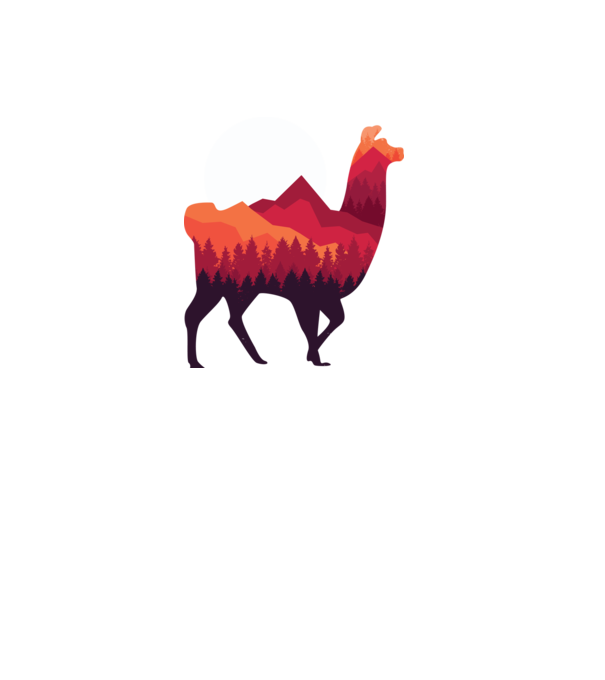 Pădure Alpaca model gri pe tricou