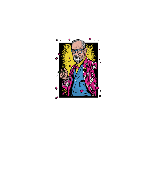 Sigmund Freud Filozof model alb pe tricou