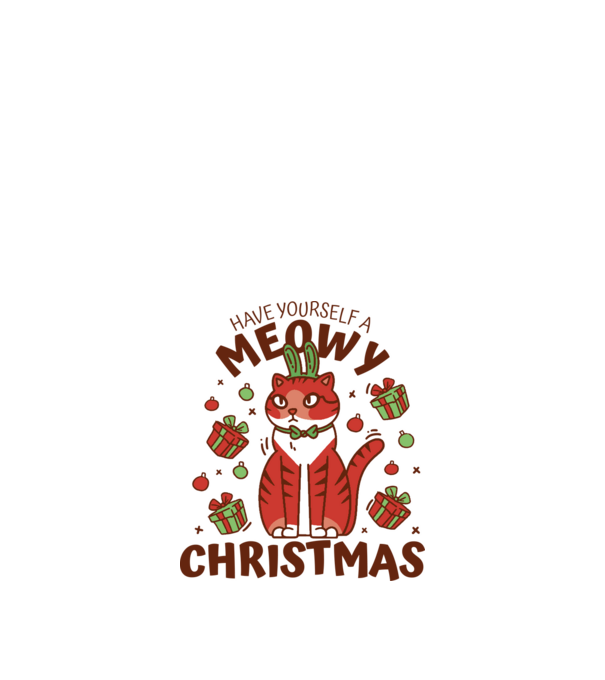 Have yourself a Meowy Christmas - Cicás Karácsony model alb pe tricou