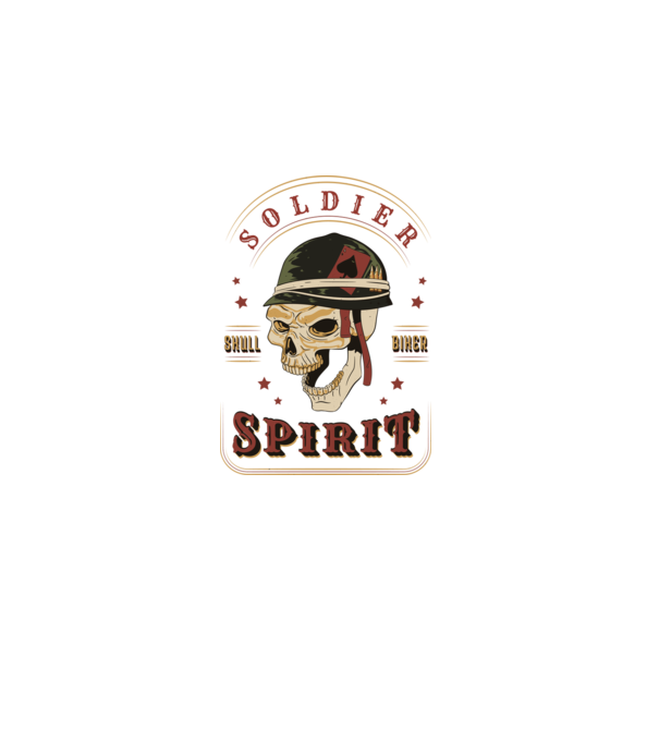 Soldat Craniu model negru pe tricou