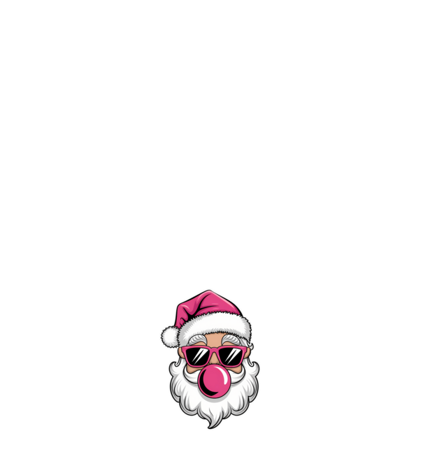 Bubble gum Santa 2 model albastru închis pe tricou