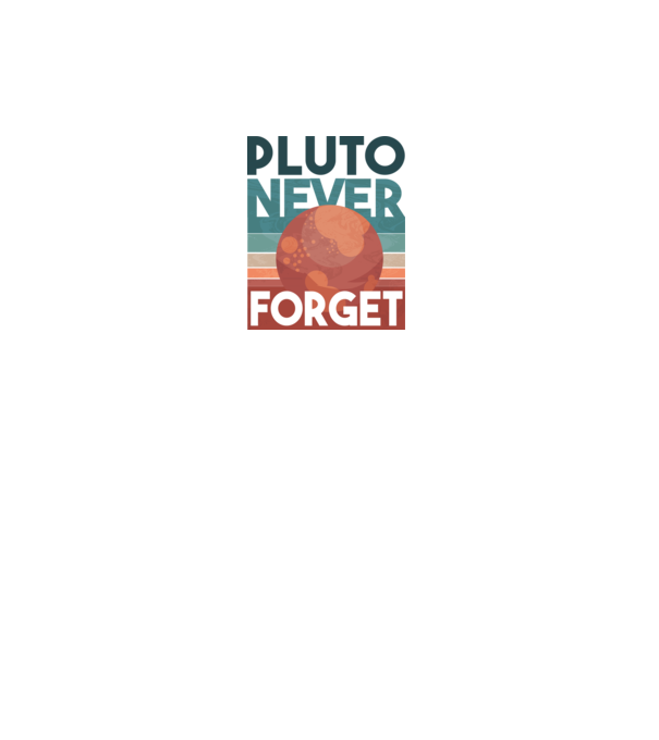 Pluto never forget model negru pe tricou
