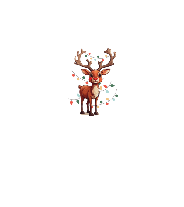Festive Rudolph model alb pe tricou