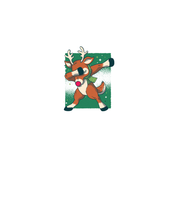 Rudolph DAB model alb pe tricou