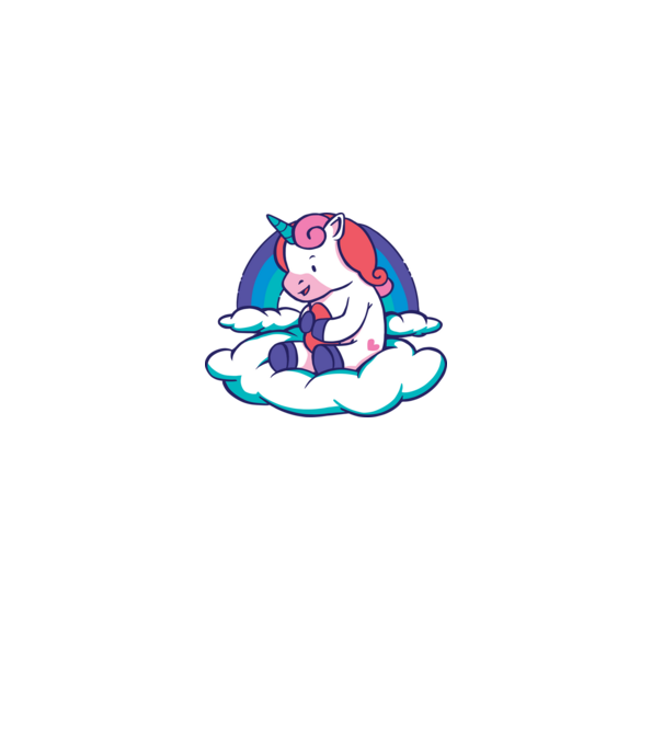 Unicorn Baby model alb pe tricou