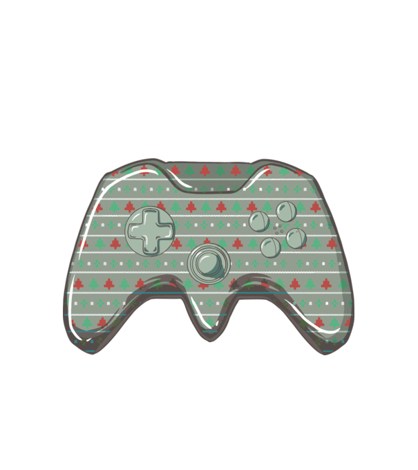 Controler Gamer Crăciun model alb pe tricou