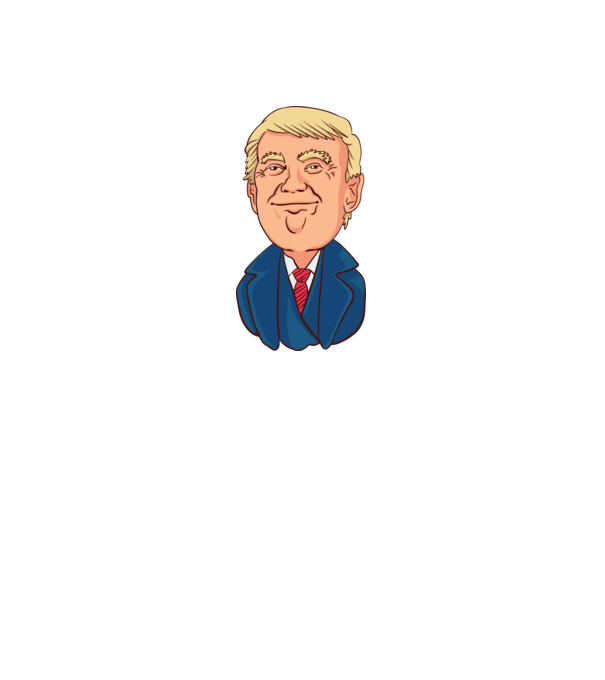Donald Trump model negru pe tricou