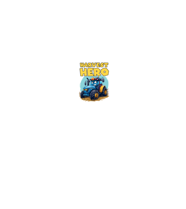 Harvest Hero Tractor model negru pe tricou