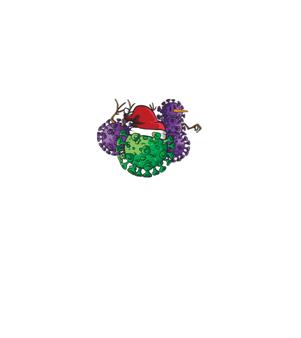 Christmas Covid model alb pe tricou