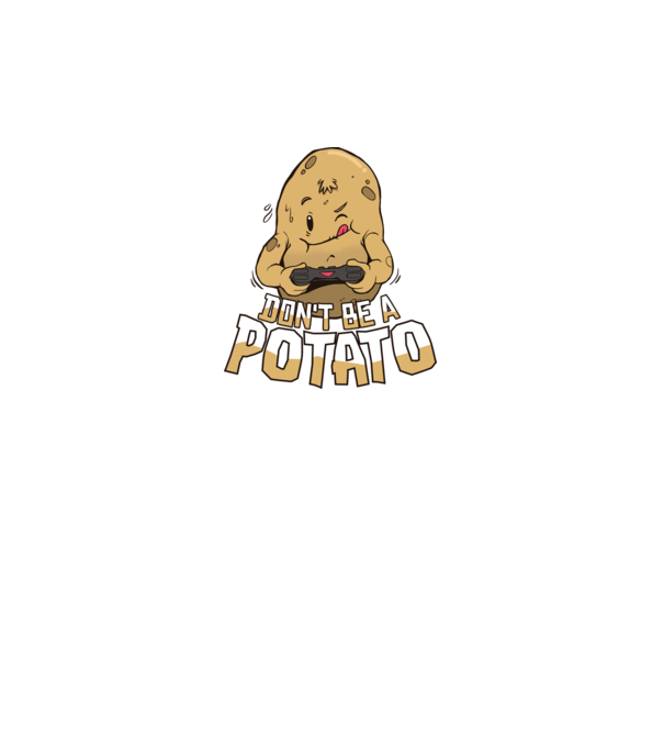 'Don''t be a Potato Gamer' model galben deschis pe tricou