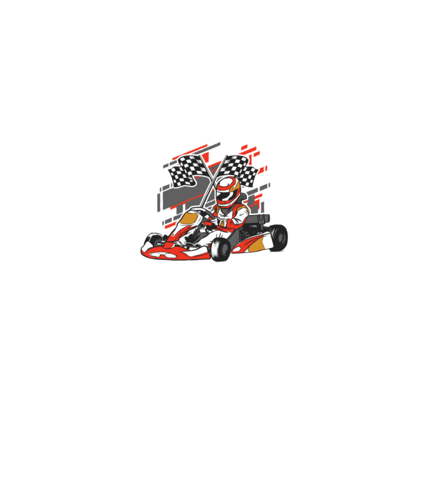 Gokart model negru pe tricou