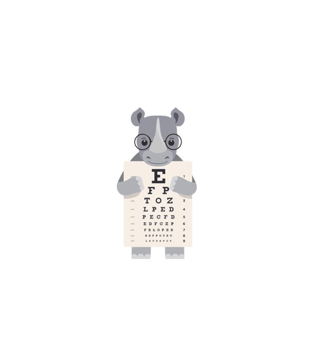 Examen oftalmologie rinocer model gri pe tricou