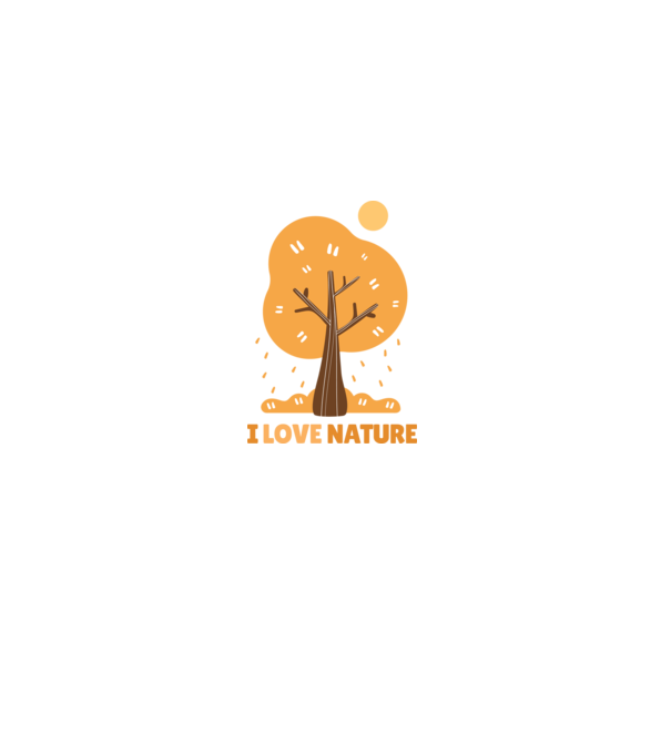 I Love Nature model negru pe tricou
