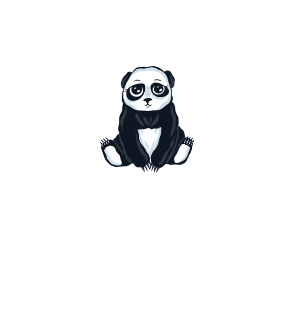 Panda drăguț model turcoaz pe tricou