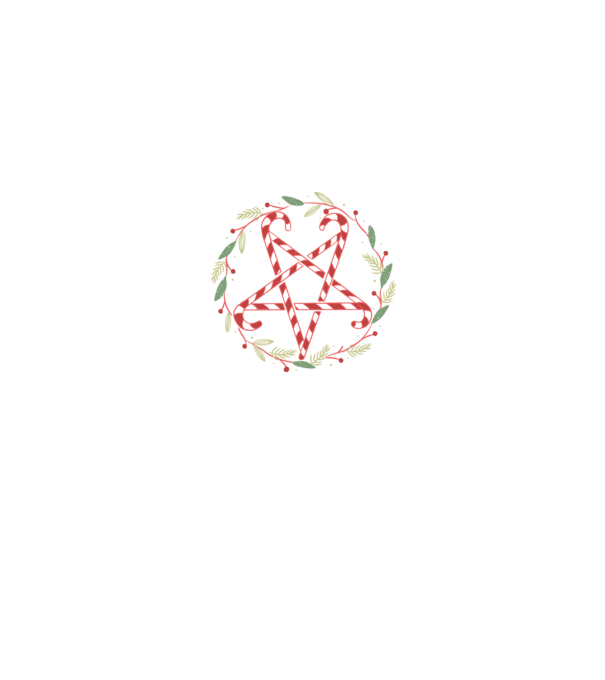 Pentagrama de Crăciun model negru pe tricou