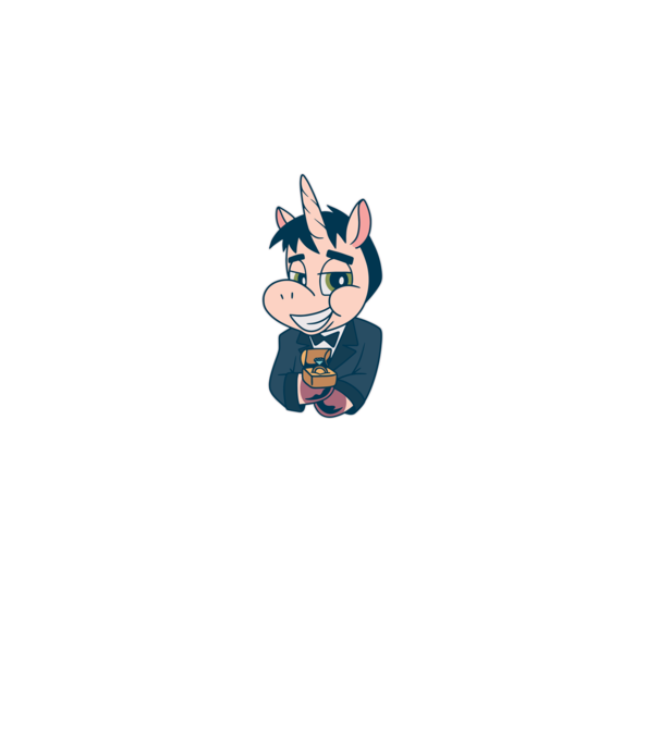 Mire unicorn model gri pe tricou
