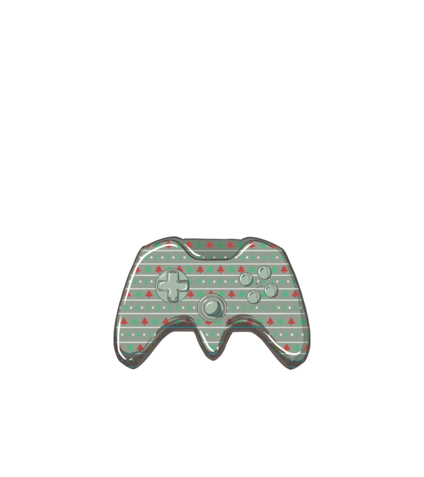 Controler Gamer Crăciun model alb pe tricou