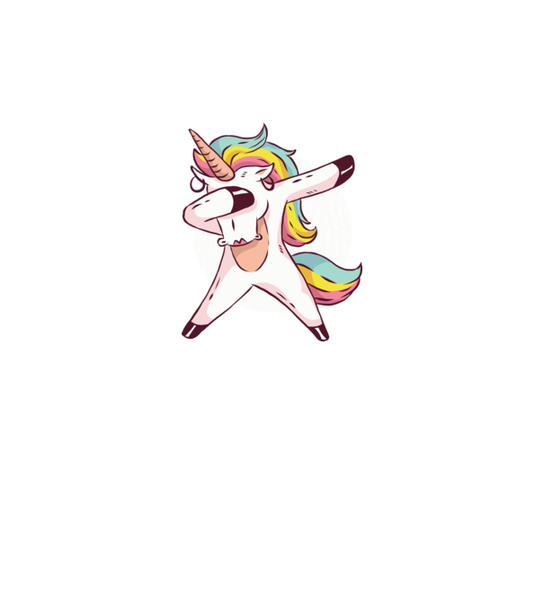 Unicorn DAB model albastru închis pe tricou