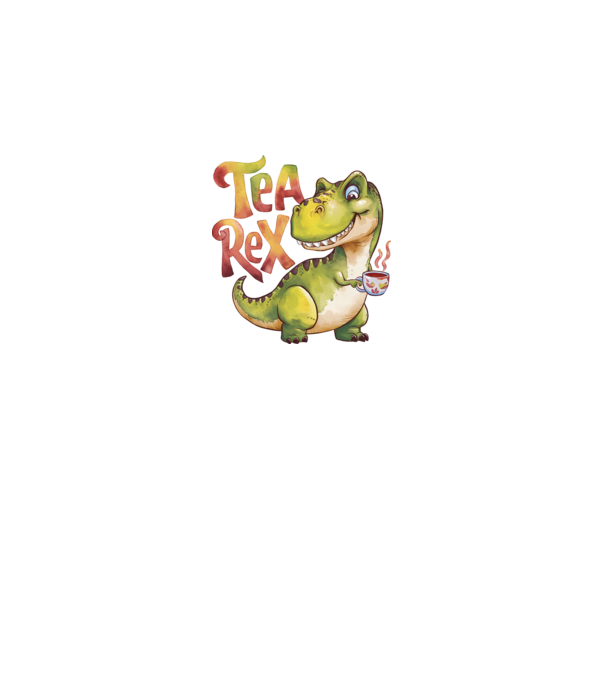 Tea Rex model alb pe tricou