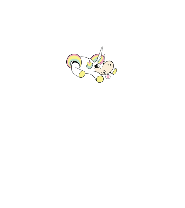 Unicorn bolnav model alb pe tricou