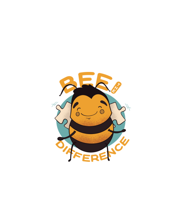 Bee the Difference - Fii tu însuți diferența model negru pe tricou