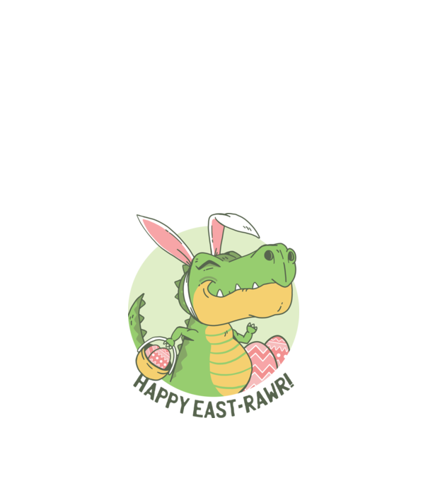 Paște Fericit tricou cu dinozaur model alb pe tricou