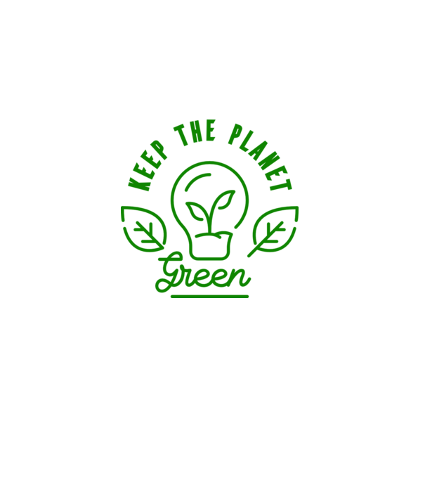 Keep The Planet Green - Ziua Pământului model alb pe tricou