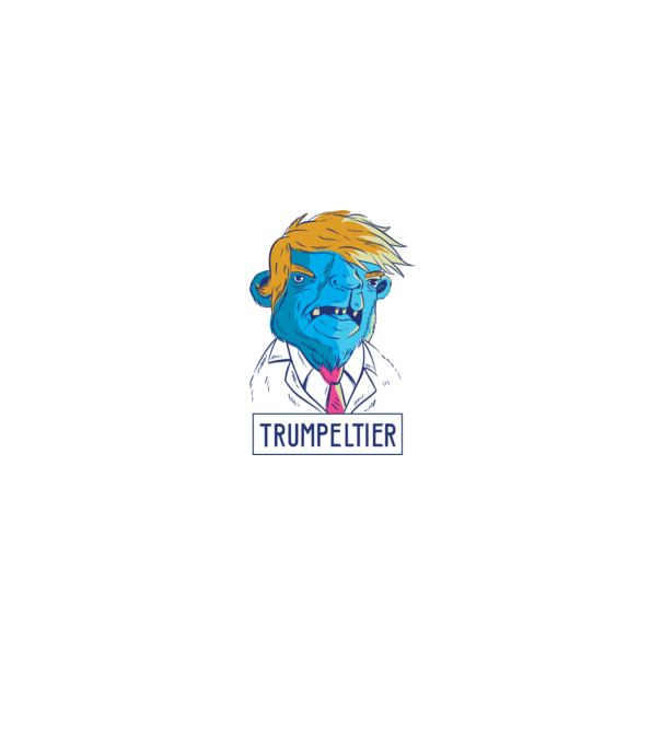 Trumpeltier monstru Trump model alb pe tricou