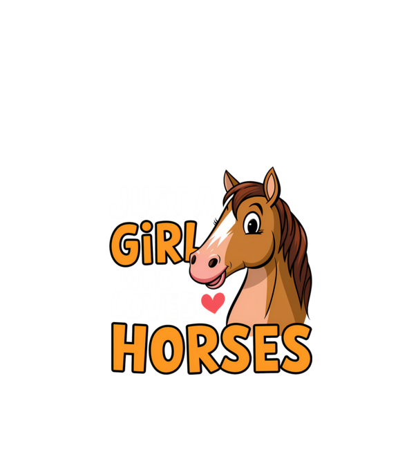 Just a girl who loves horses Negru model negru pe tricou
