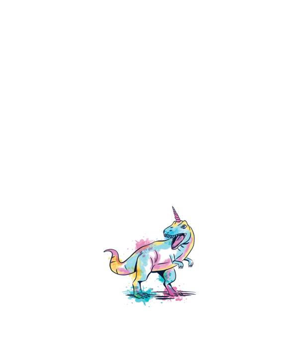 Unicornsaurus - Dinozaur Unicorn model roz deschis pe tricou