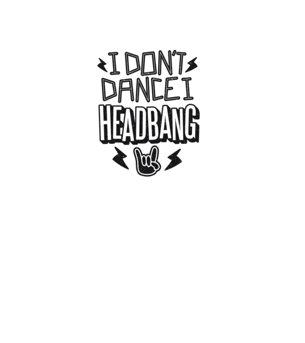 Nu dansez, fac Headbang model gri pe tricou