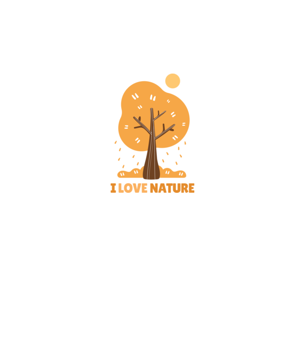 I Love Nature model negru pe tricou
