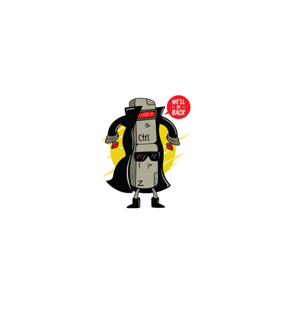Ctrl Z Terminator Parodie model albastru deschis pe tricou