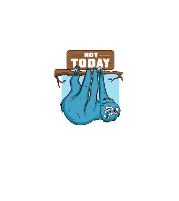 Not today Leneș model alb pe tricou