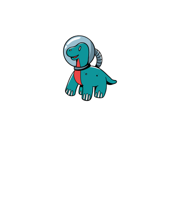 Dinozaur Astronaut model negru pe tricou