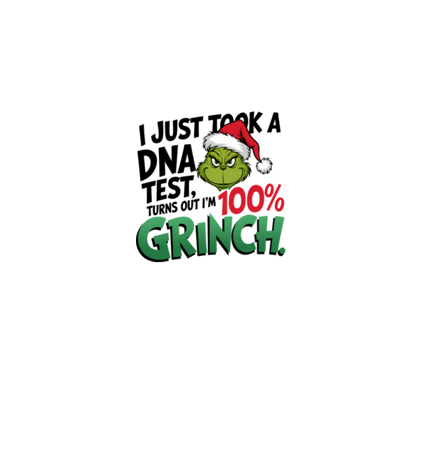 Grinch DNA test model alb pe tricou