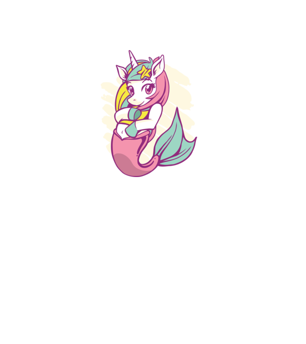 Unicorn Sirenă model mov pe tricou