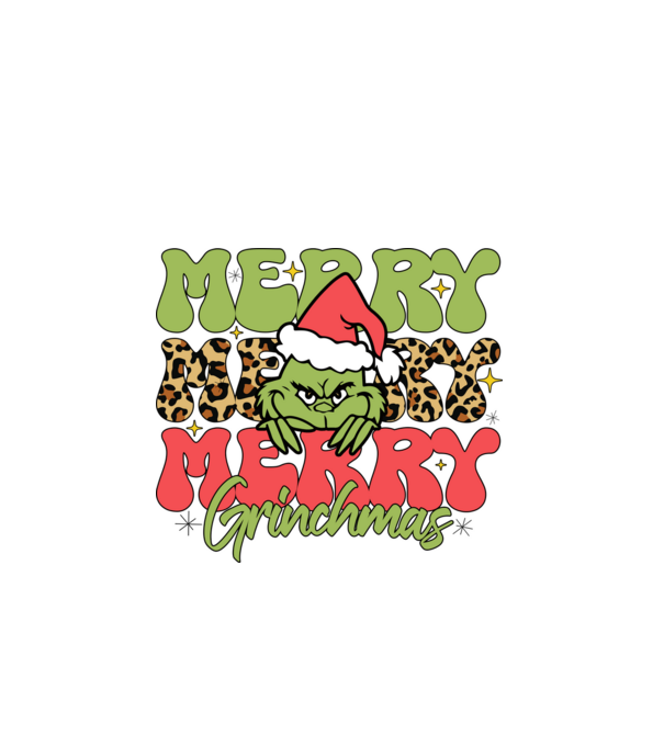 Merry Grinchmas model alb pe tricou