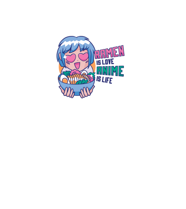 Ramen is Love Anime is Life model alb pe tricou